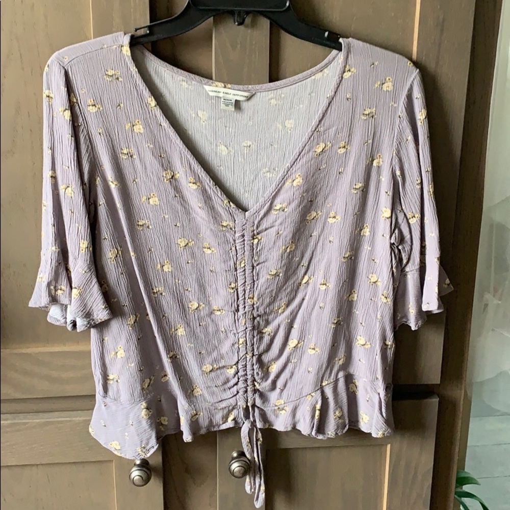 Purple flower shirt